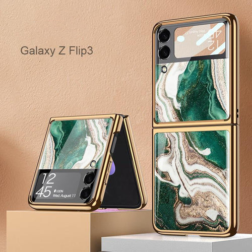 Luxury Marble Case For Z Flip 4