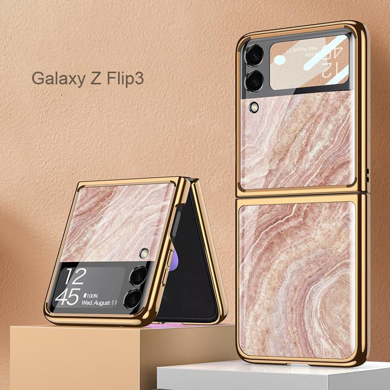 Luxury Marble Case For Z Flip 4