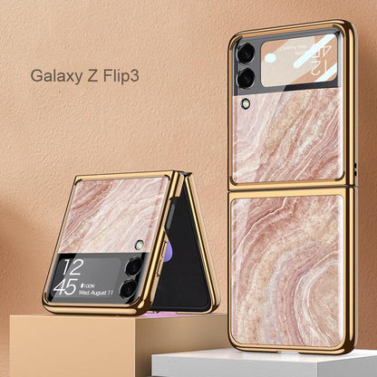 Luxury Marble Case For Z Flip 4