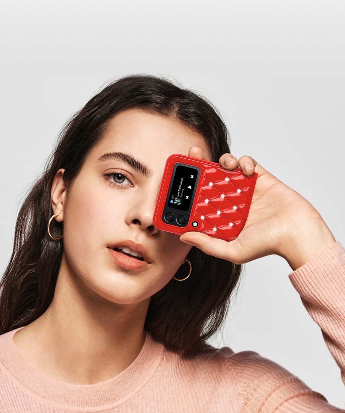 Creative Electroplating Diamond Protective Cover For Samsung Galaxy Z Flip 4