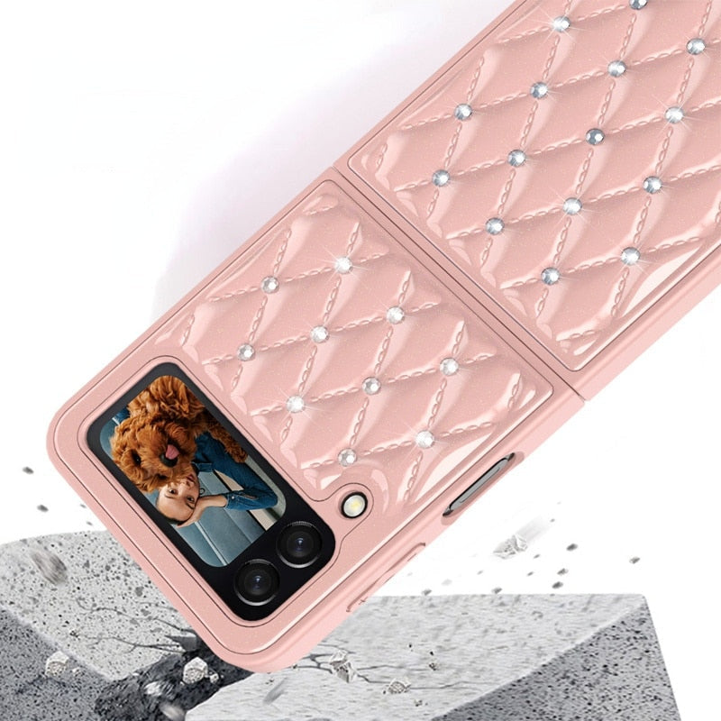 Creative Electroplating Diamond Protective Cover For Samsung Galaxy Z Flip 4