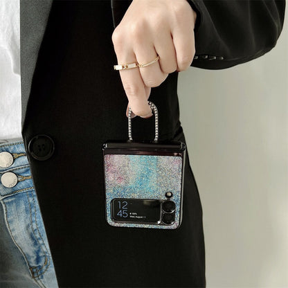 Shining Diamond Mirror Ring Protective Cover For Samsung Galaxy Z FLIP 4 5G