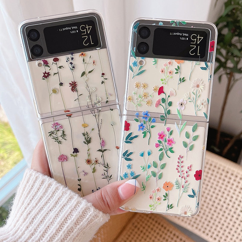 Cute Flowers Phone Case For Samsung Galaxy Z Flip 4