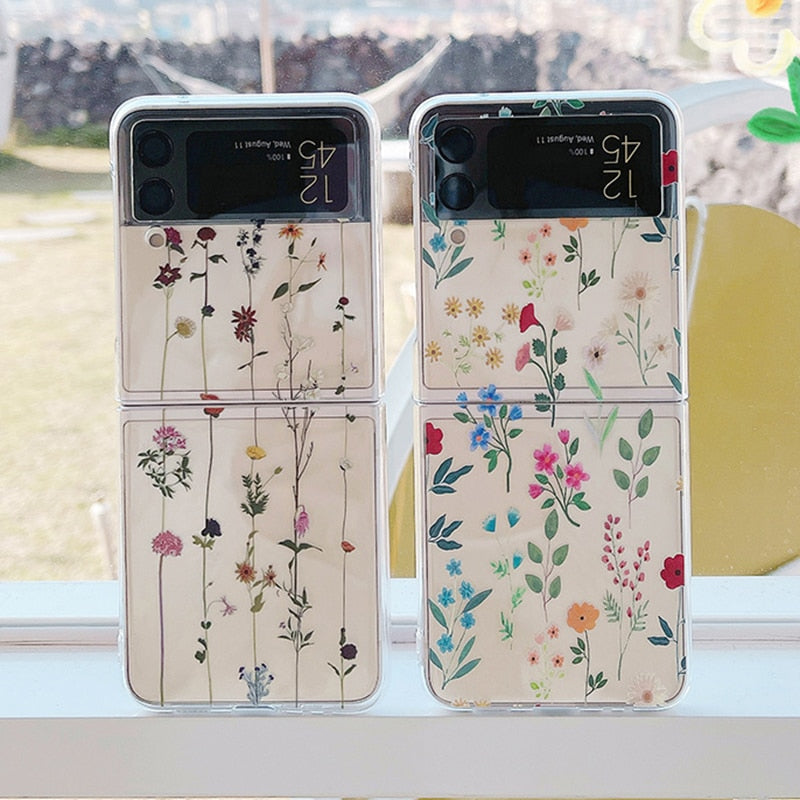 Cute Flowers Phone Case For Samsung Galaxy Z Flip 4