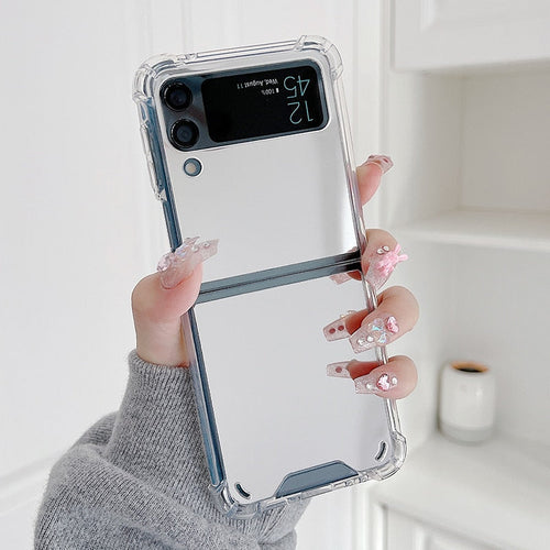 Shockproof Mirror Phone Case For Samsung Galaxy Z FLIP 4 5G