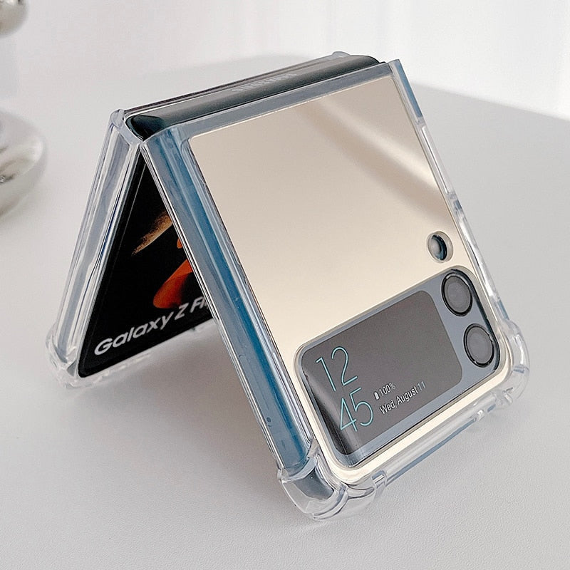 Shockproof Mirror Phone Case For Samsung Galaxy Z FLIP 4 5G