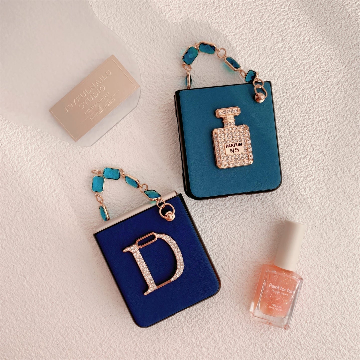 Elegant Blue Leather Case for Samsung Z Flip Galaxy Z Flip 4