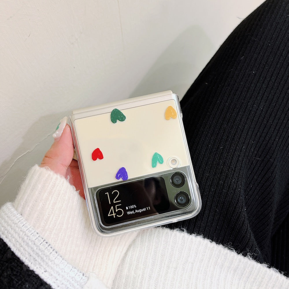 Cute Love Heart Case for Samsung Galaxy Z Flip 4