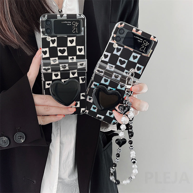 Cute Pearl Bracelet Phone Case For Samsung Galaxy Z Flip 4