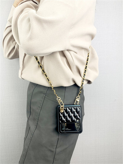 Luxury Crossbody Leather Case for Samsung Galaxy Z Flip 4 5G