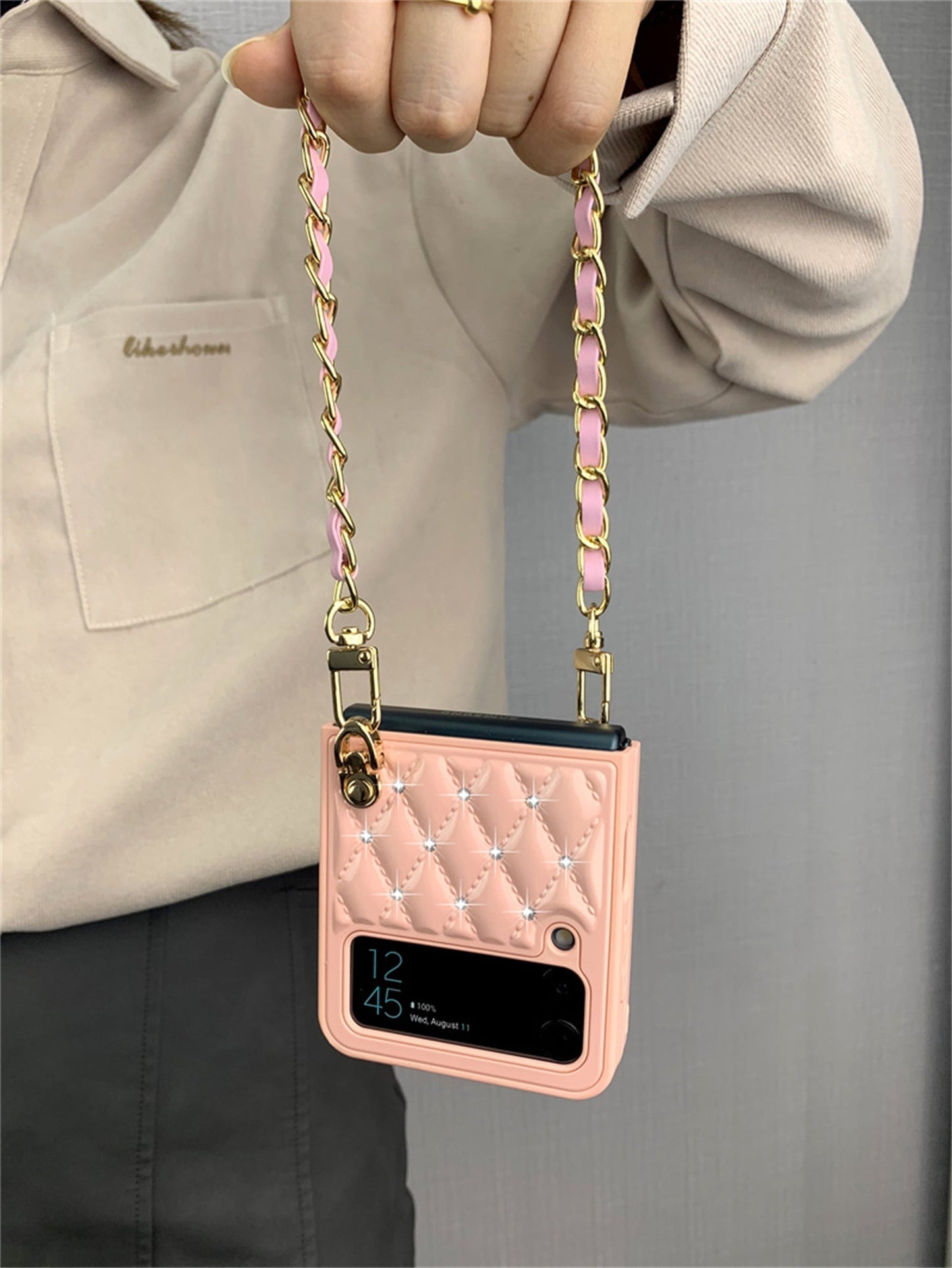 Luxury Crossbody Leather Case for Samsung Galaxy Z Flip 4 5G