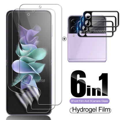 6IN1 3D Curved Camera Protector Glass For Samsung Z Flip 4 5G