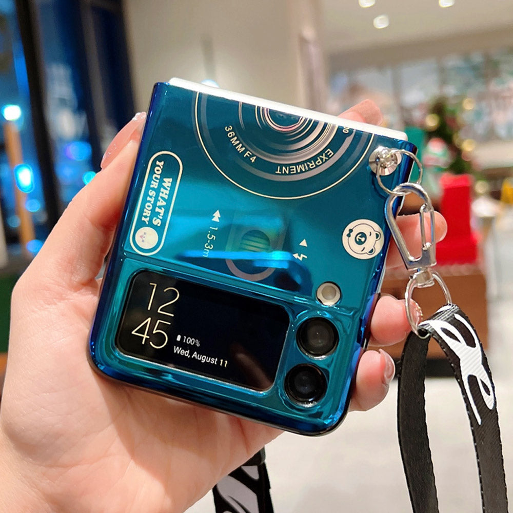 Retro Case With Chain For Samsung Galaxy Z Flip 4 5G