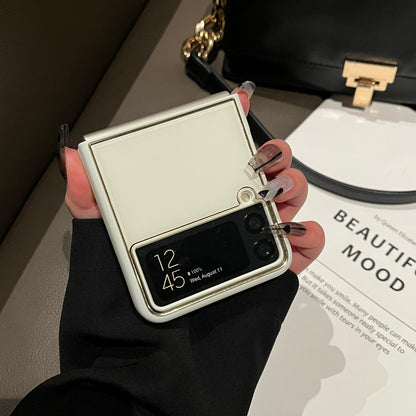 Plating Acrylic Phone Cover For Galaxy Z Flip 4 5G