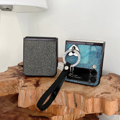 Bling Heart Pendant Case For Galaxy Z Flip 4