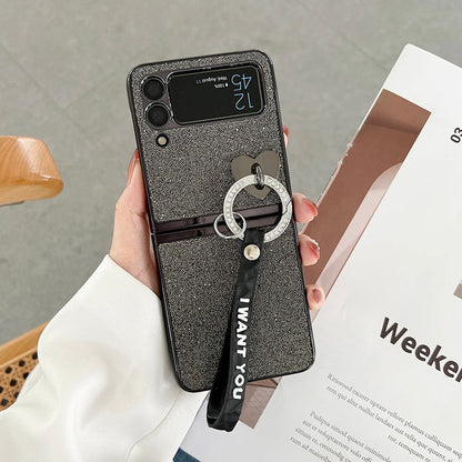 Bling Heart Pendant Case For Galaxy Z Flip 4