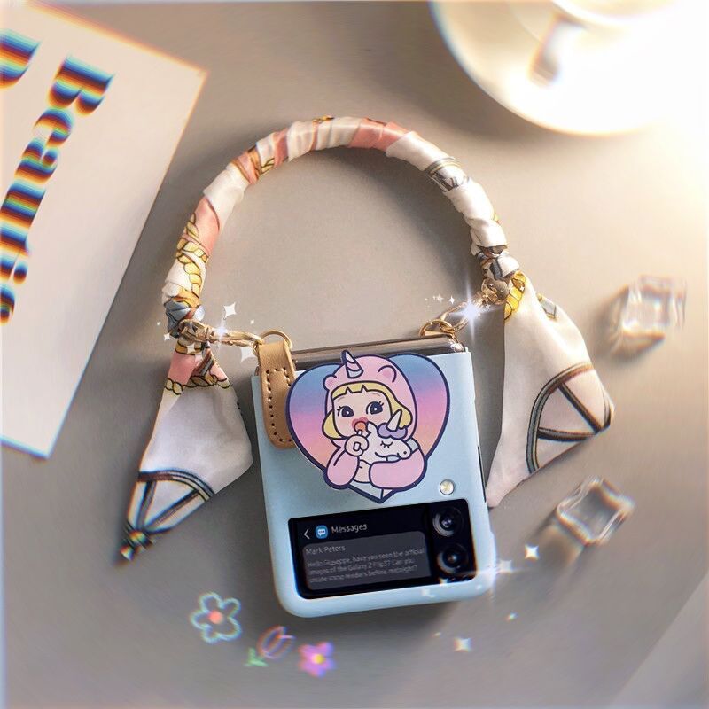 Cartoon Cute Lanyard Case For Galaxy Z Flip 4