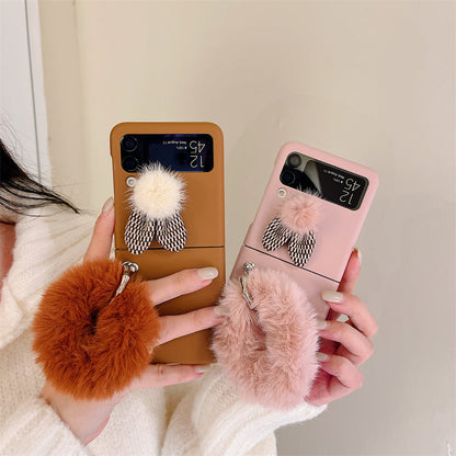 Fluffy Hand Rope Case For Galaxy Z Flip 4