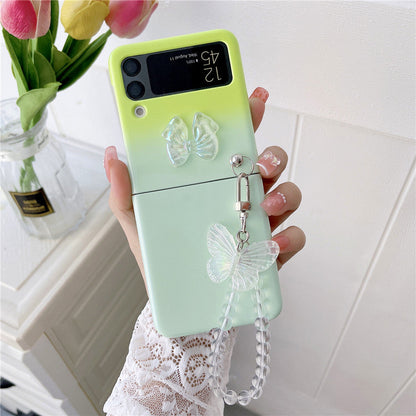 Cute Butterfly Bracelet Case for Samsung Galaxy Z Flip 4