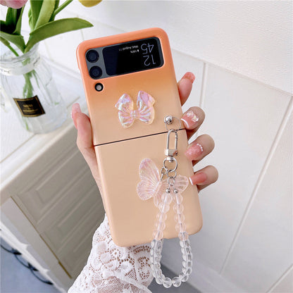 Cute Butterfly Bracelet Case for Samsung Galaxy Z Flip 4