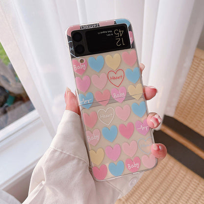 Lovely Colorful Heart Case For Samsung Galaxy Z Flip 4 5G