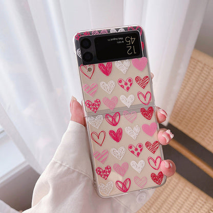 Lovely Colorful Heart Case For Samsung Galaxy Z Flip 4 5G