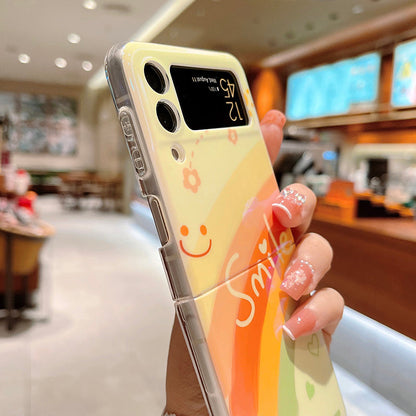 Cute Blue Ray Rainbow Case For Galaxy Z Flip 4