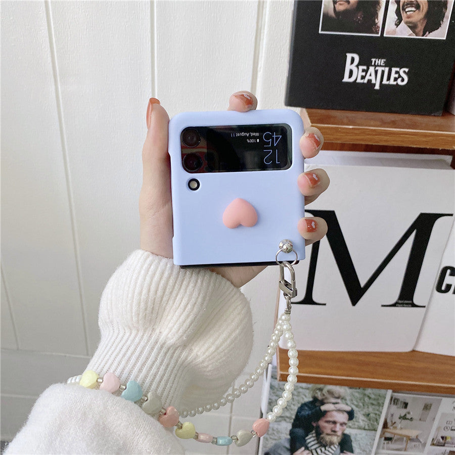 Love Pearl Chain Case for Samsung Galaxy Z Flip 4 5G