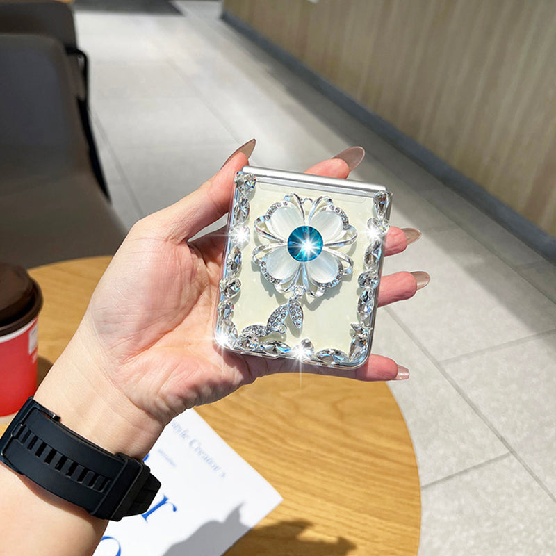 Luxury Rhinestone Flower Case For Samsung Galaxy Z Flip 4 5G