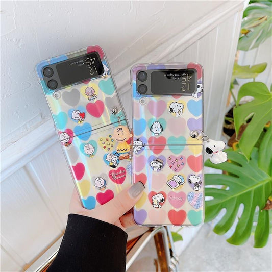 Cartoon Colorful Case with Pendant For Galaxy Z Flip 4