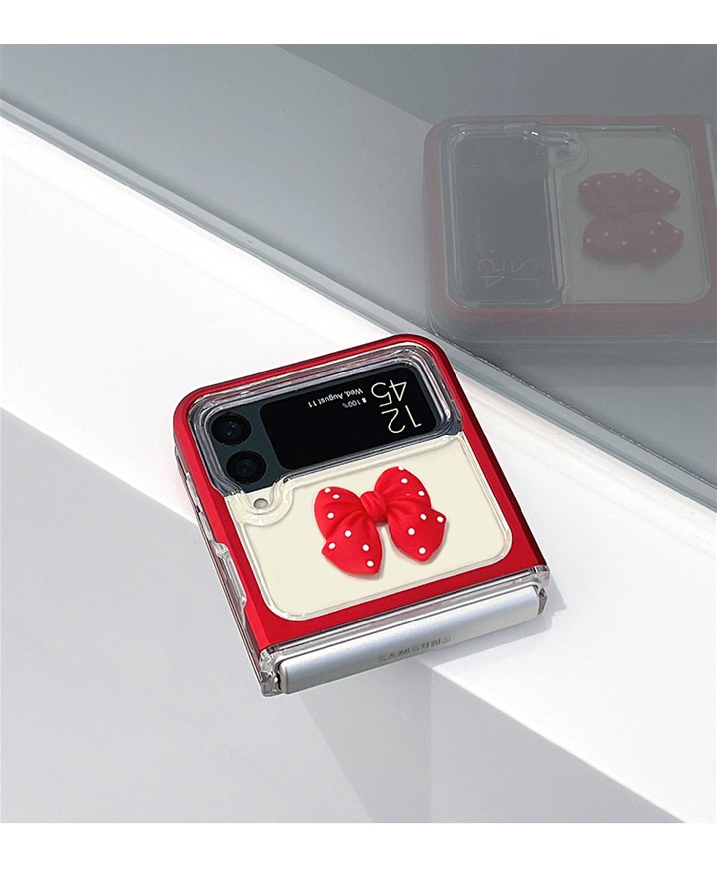 Red 3D Shockproof Case for Galaxy Z Flip 4 5G