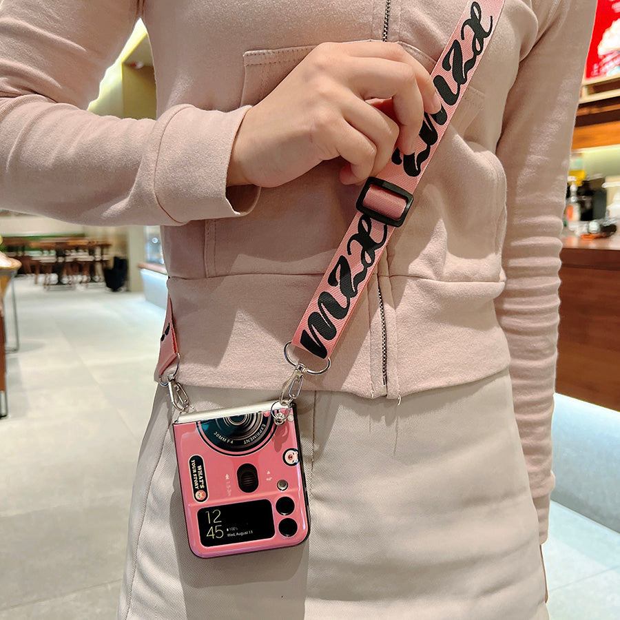 Retro Shoulder Strap Case For Samsung Galaxy Z FLIP 4