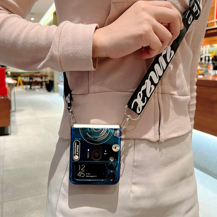 Retro Shoulder Strap Case For Samsung Galaxy Z FLIP 4