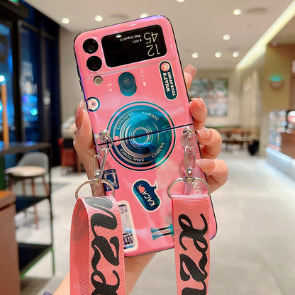 Retro Shoulder Strap Case For Samsung Galaxy Z FLIP 4